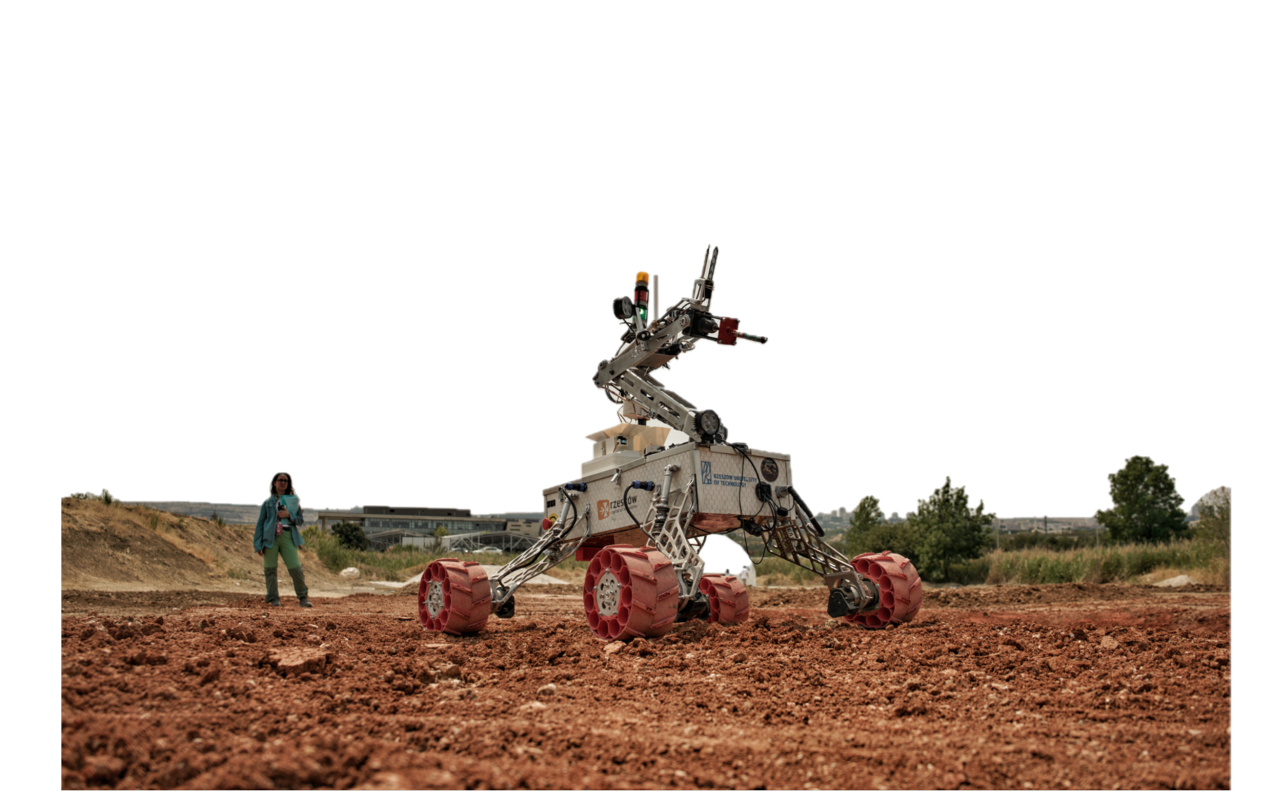 łazik podczas misji stoi na piasku